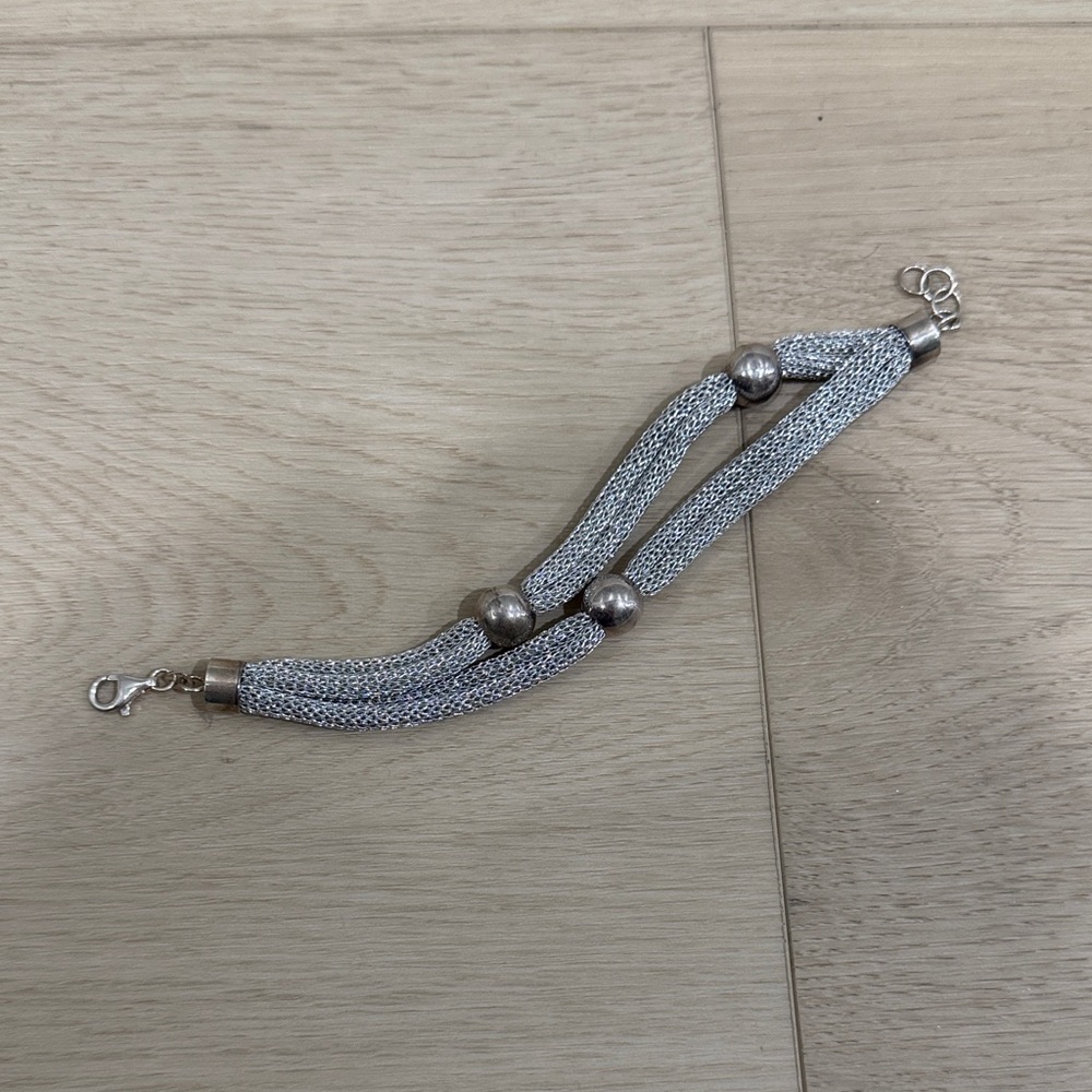 Elegant Silver Mesh Bracelet